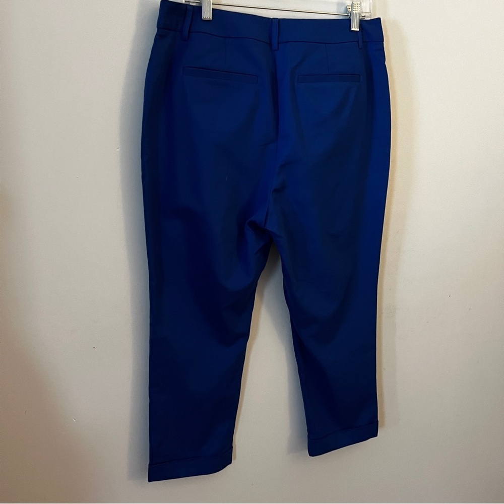 Chico's Blue Cropped Ankle Pants with Sleek Silhouette - Picture 13 of 14